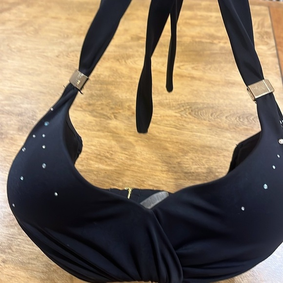 Victoria's Secret Black Swim Top with Rhinestone Embellishments - Picture 3 of 6